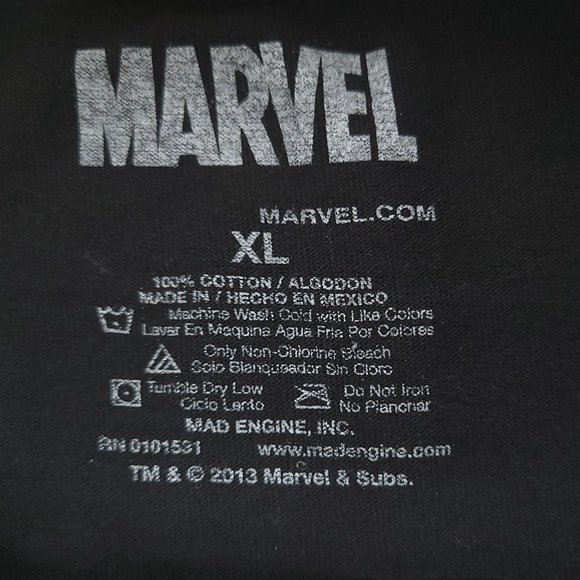 Marvel Infinity T Shirt Sz XL Free Comic Book Day May 4th 2013 Black Mad Engine - Picture 8 of 8
